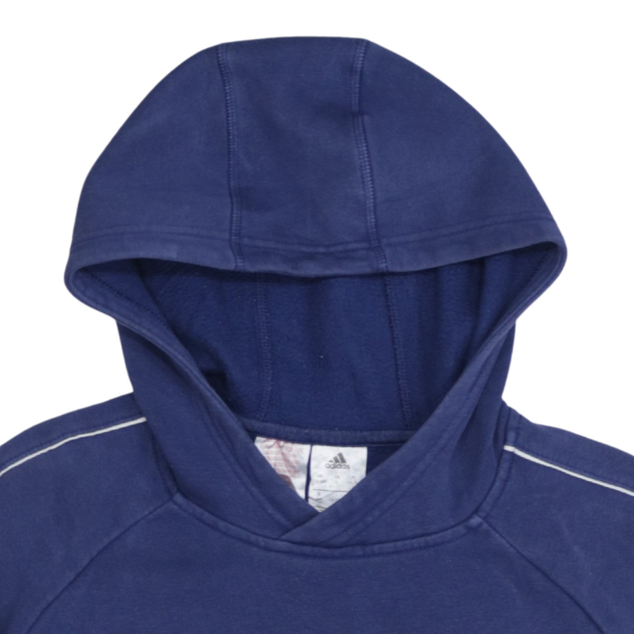 Adidas Boys Blue Pullover Hoodie 13-14 Years Cotton Blend Sportswear