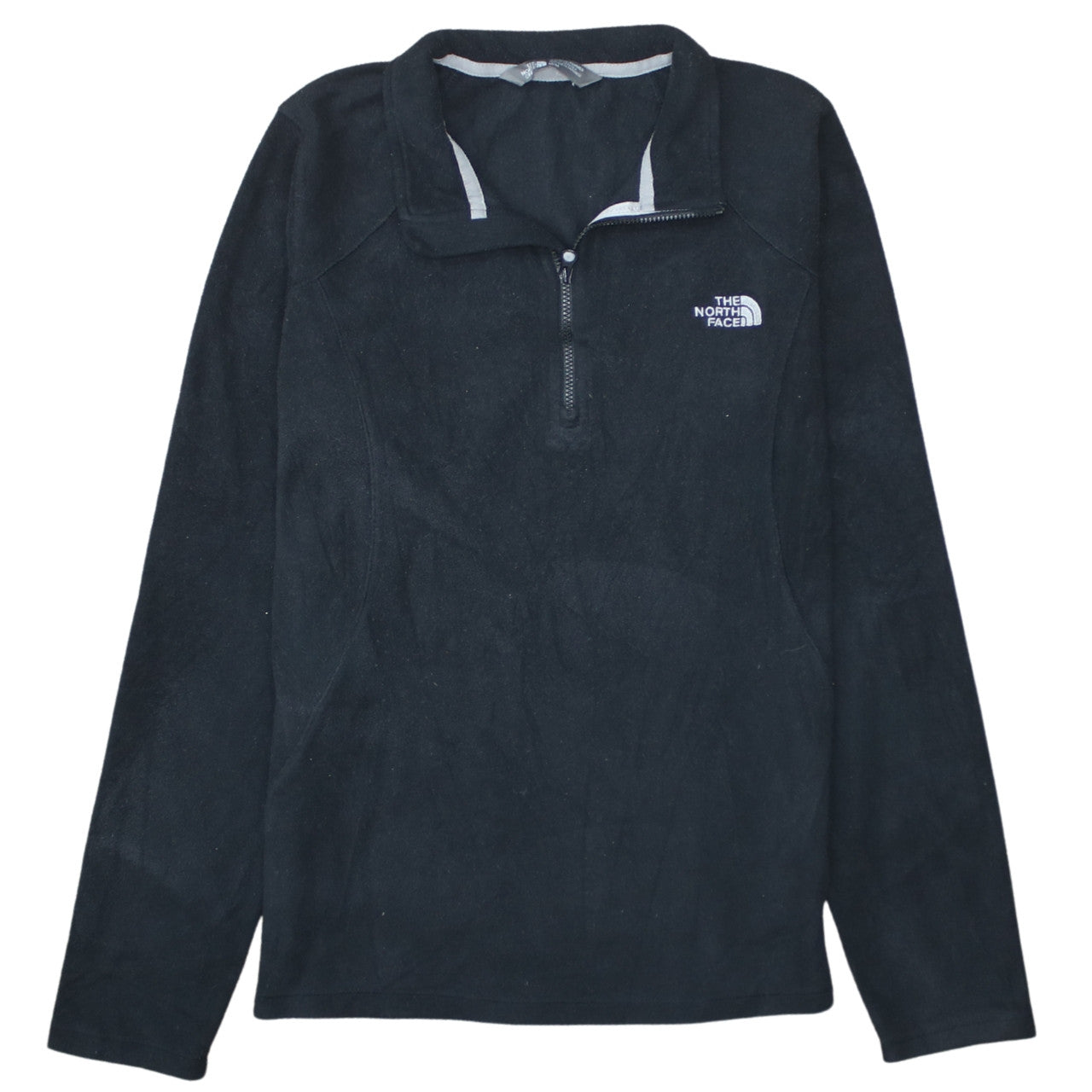 The North Face Womens Black Fleece 1/4 Zip Pullover Sweatshirt M