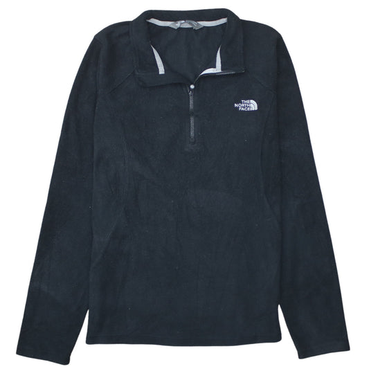 The North Face Womens Black Fleece 1/4 Zip Pullover Sweatshirt M