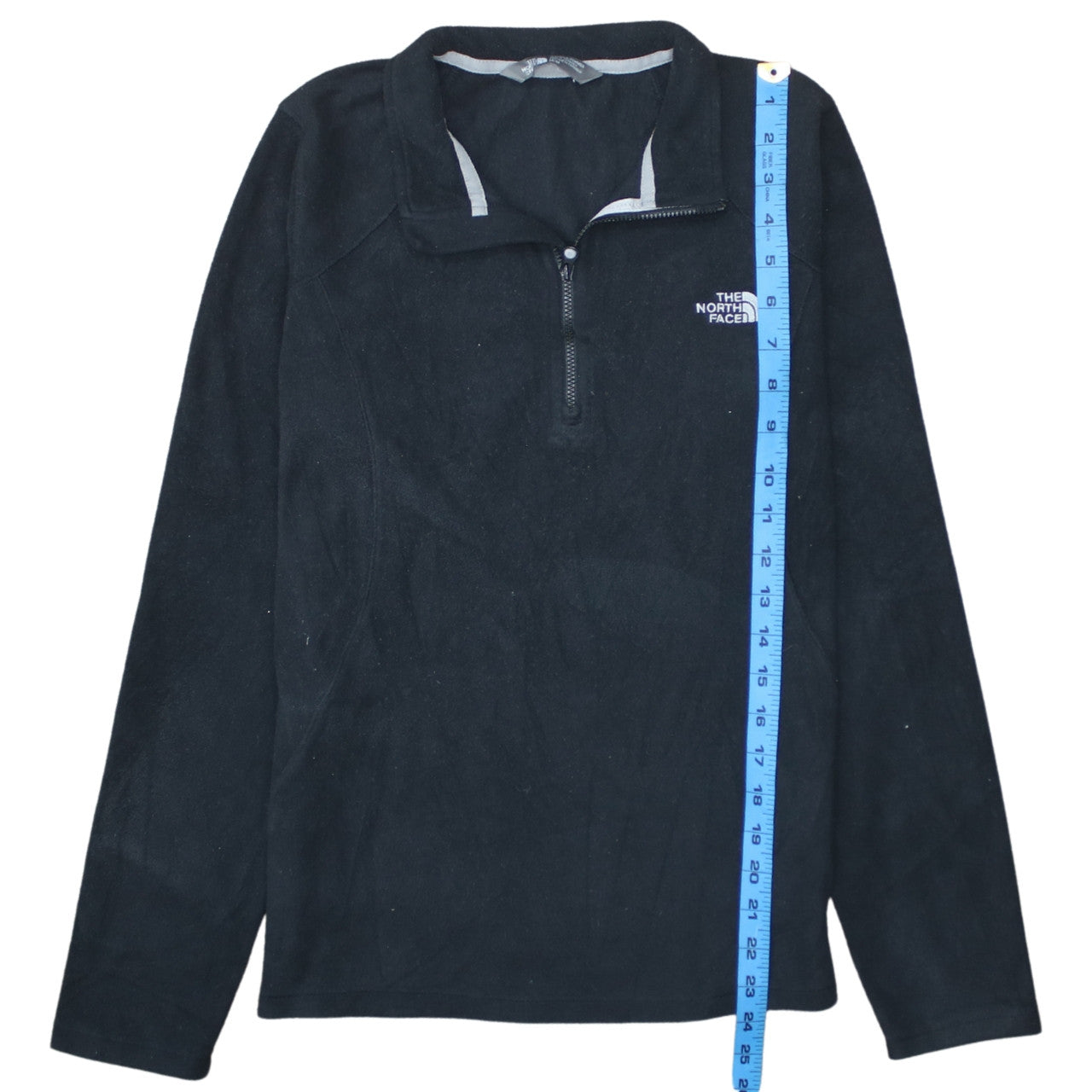 The North Face Womens Black Fleece 1/4 Zip Pullover Sweatshirt M