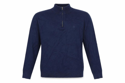 FatFace Men’s Blue 1/2 Zip Cotton Wool Jumper XL Regular Knit