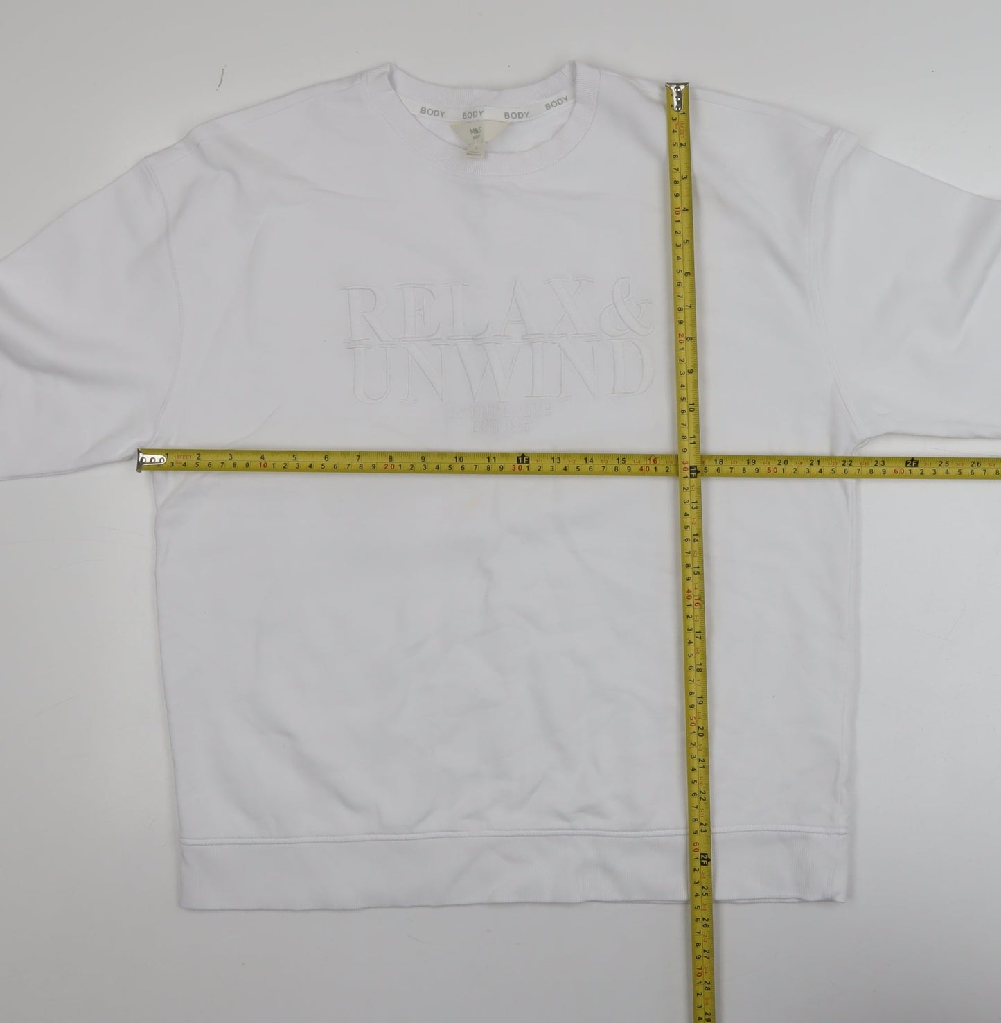Marks and Spencer Women White Relax & Unwind Pullover Sweatshirt L