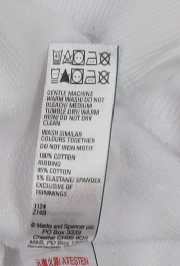 Marks and Spencer Women White Relax & Unwind Pullover Sweatshirt L