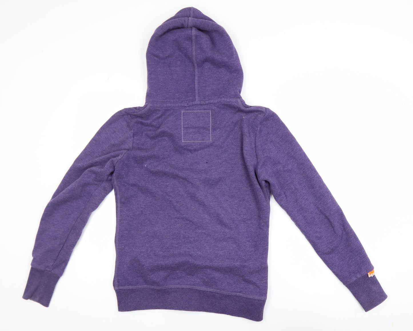 Superdry Women Purple Hooded Full Zip Fleece Jacket Size M
