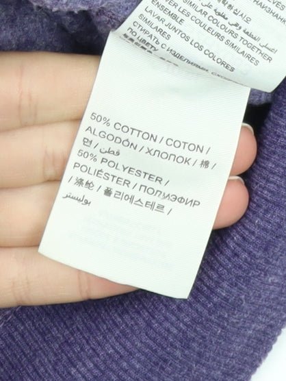 Superdry Women Purple Hooded Full Zip Fleece Jacket Size M