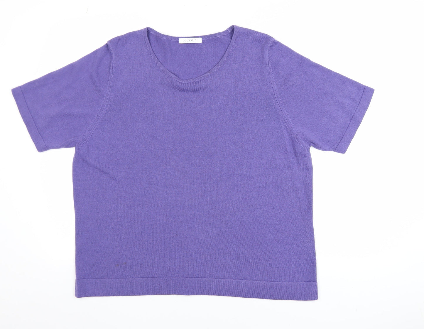 Marks and Spencer Women’s Purple Acrylic Short Sleeve Knit Top Size 20