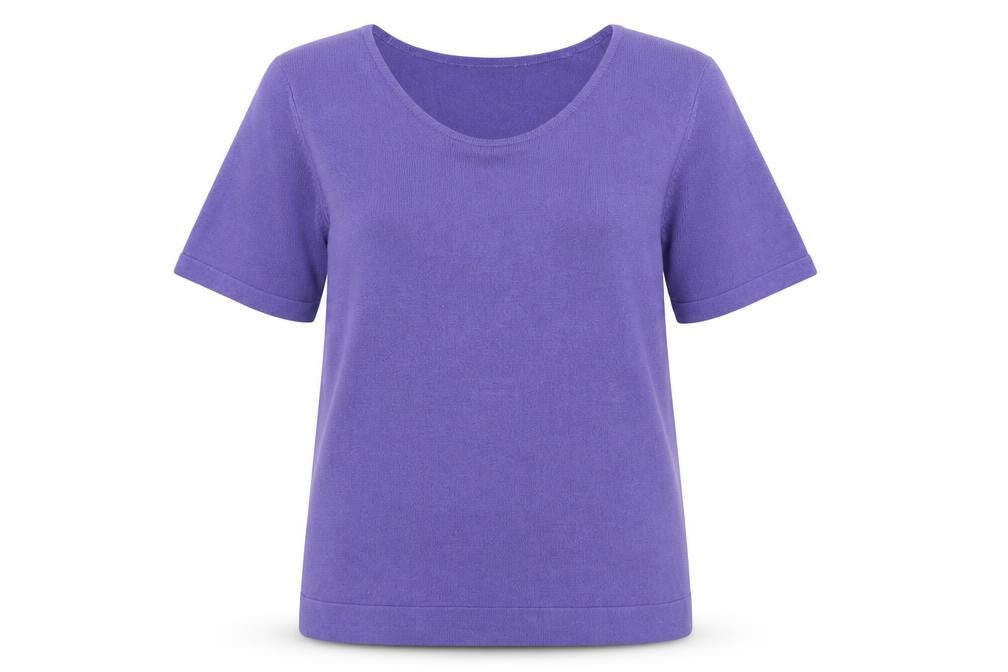 Marks & Spencer Women’s Purple Acrylic Short Sleeve Knit Top Size 20
