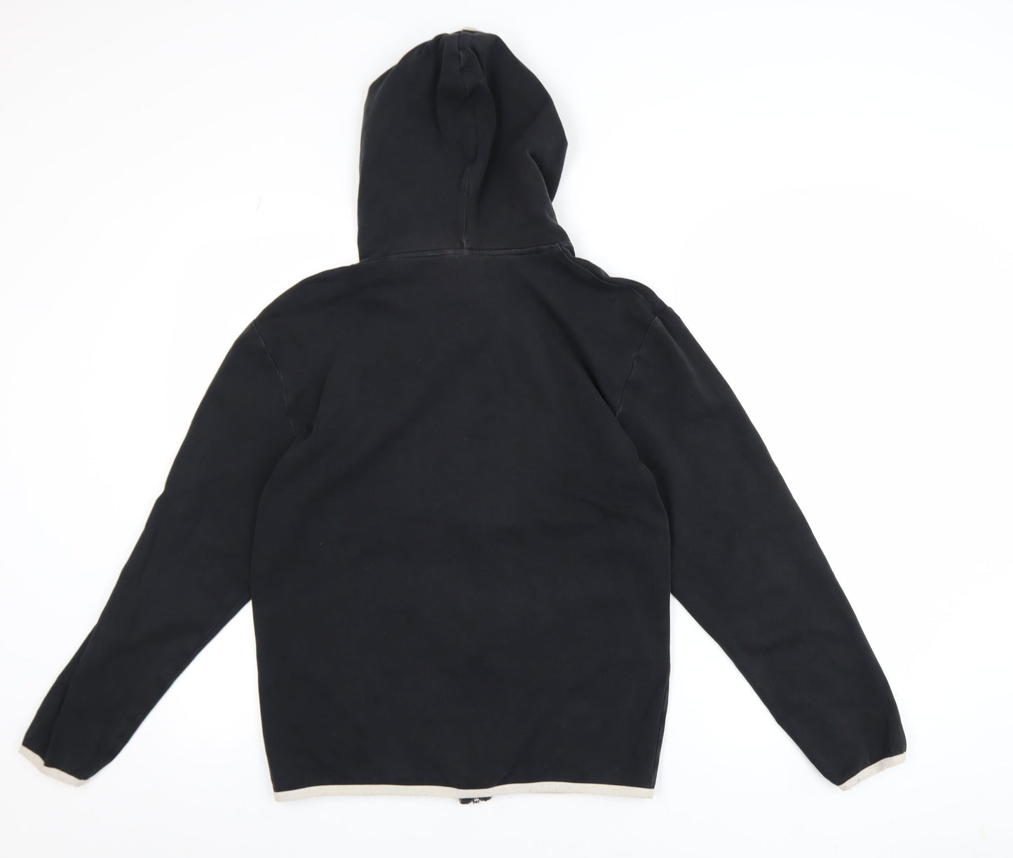 Calvin Klein Men's Black S Hooded Full Zip Cotton Jacket