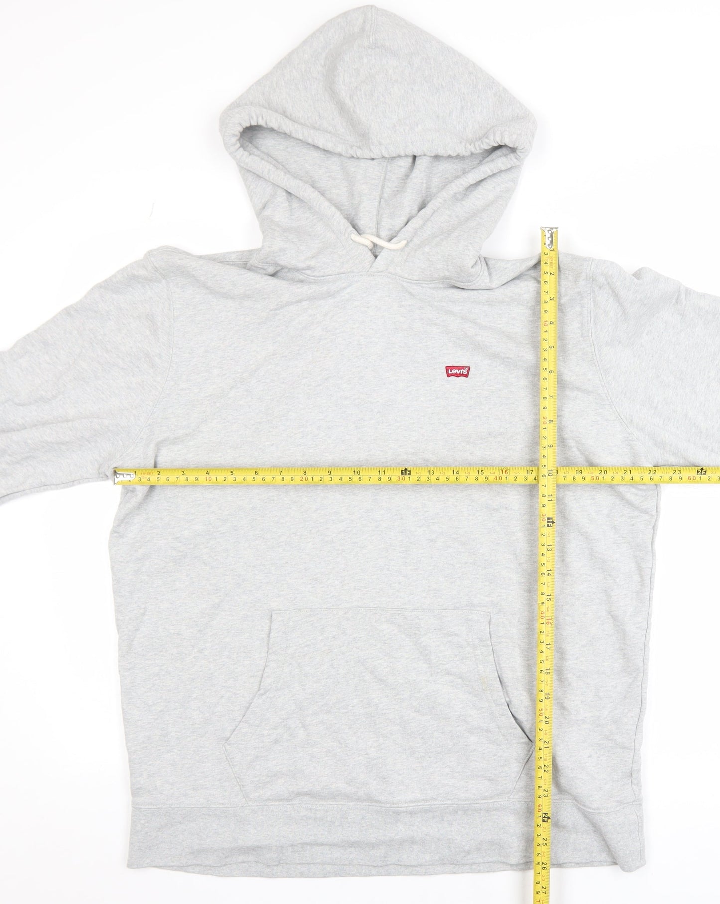 Levi's Mens Grey L Pullover Hoodie Classic Cotton Sweatshirt
