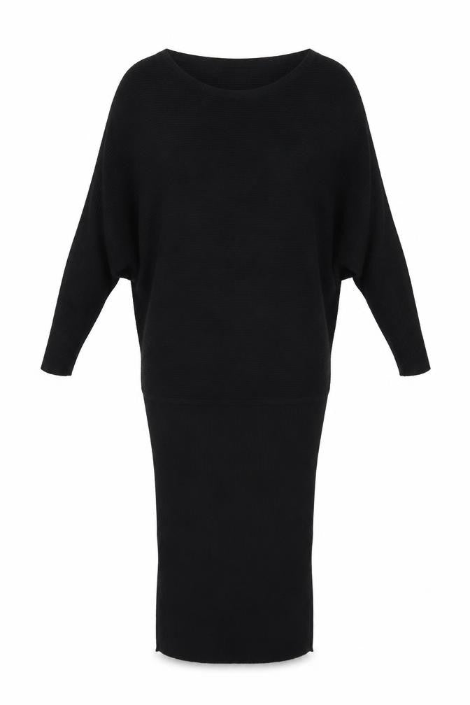 Hush Women Black Size L Knit Bodycon Dress 3/4 Sleeve