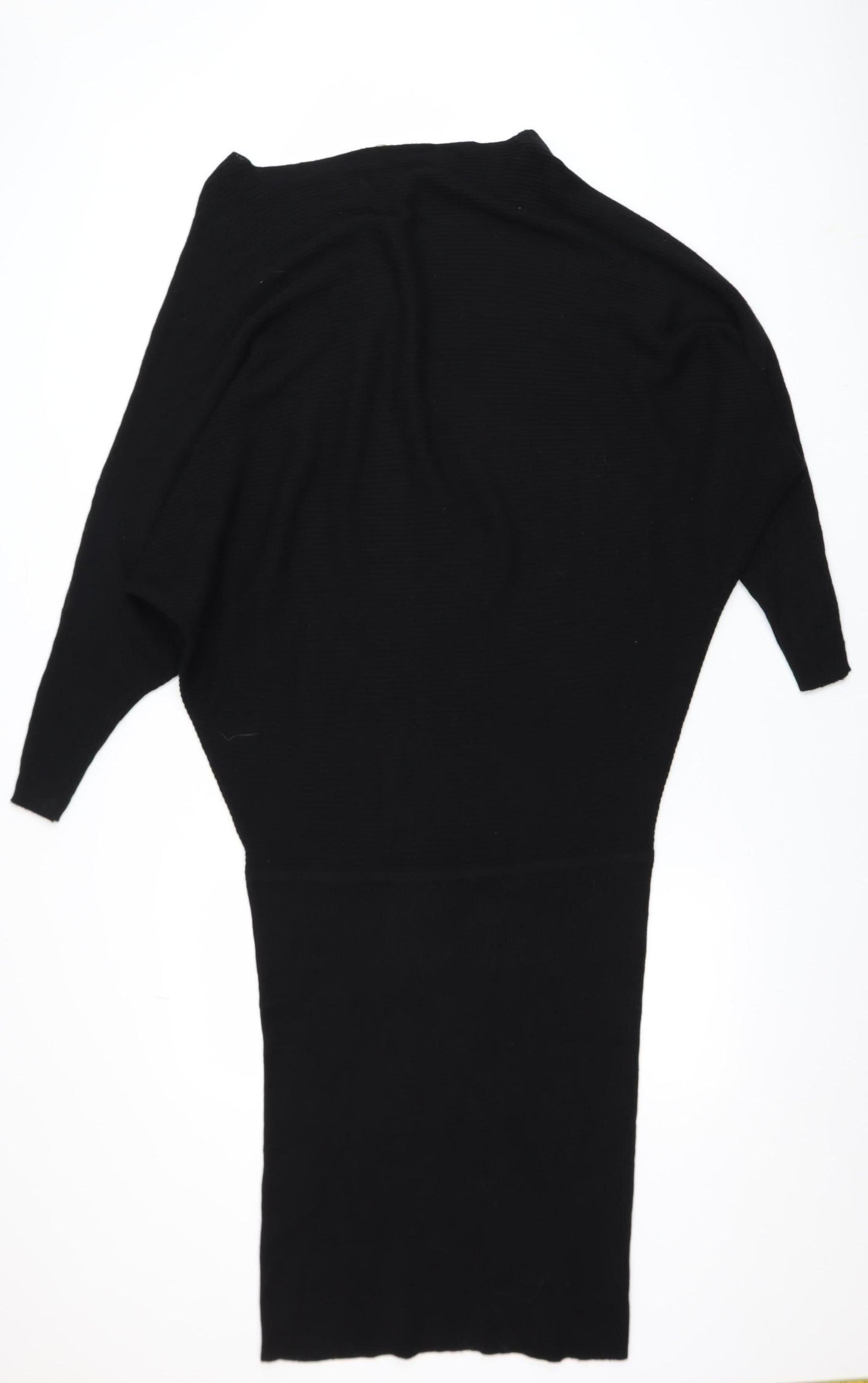 Hush Women Black Size L Knit Bodycon Dress 3/4 Sleeve
