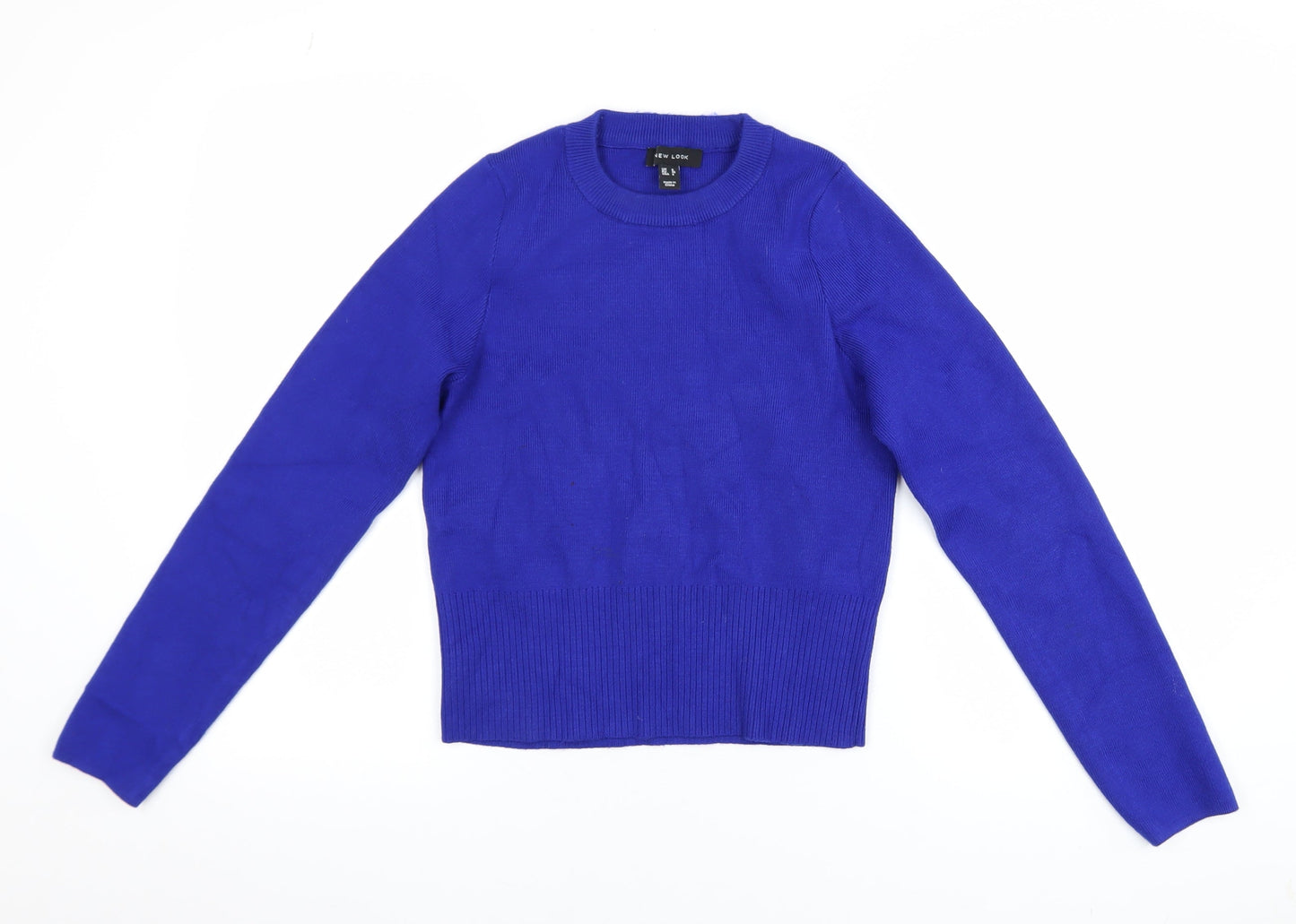 New Look Womens Blue Long Sleeve Crew Neck Pullover Jumper Size 8