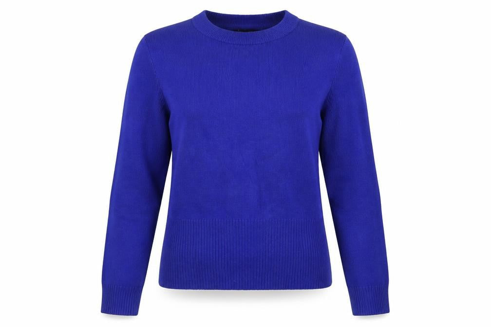 New Look Womens Blue Long Sleeve Crew Neck Pullover Jumper Size 8