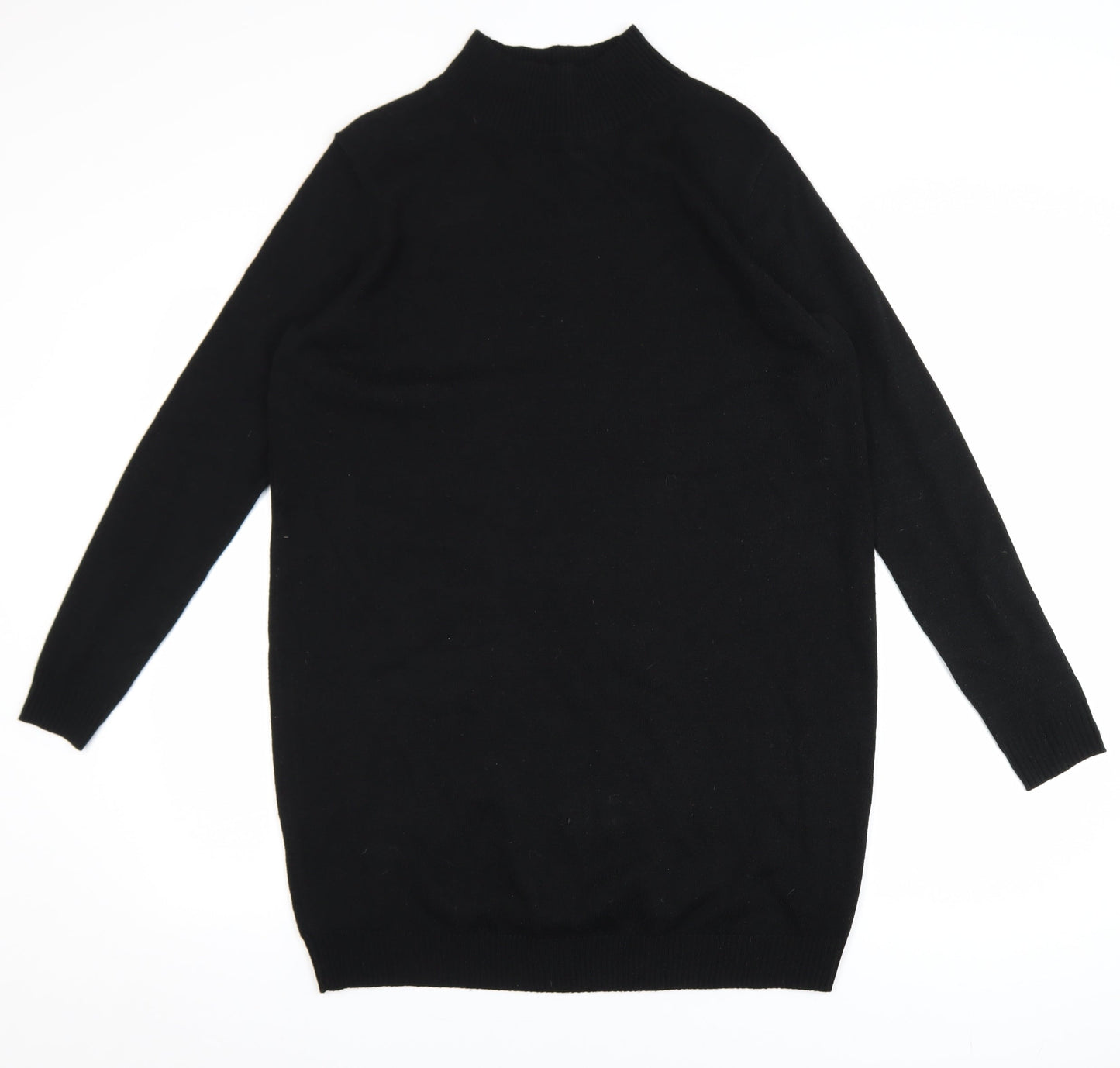 Collusion Women’s Black Size 10 High Neck Long Sleeve Sweater Dress