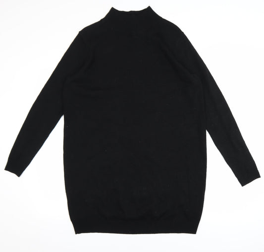 Collusion Women’s Black Size 10 High Neck Long Sleeve Sweater Dress
