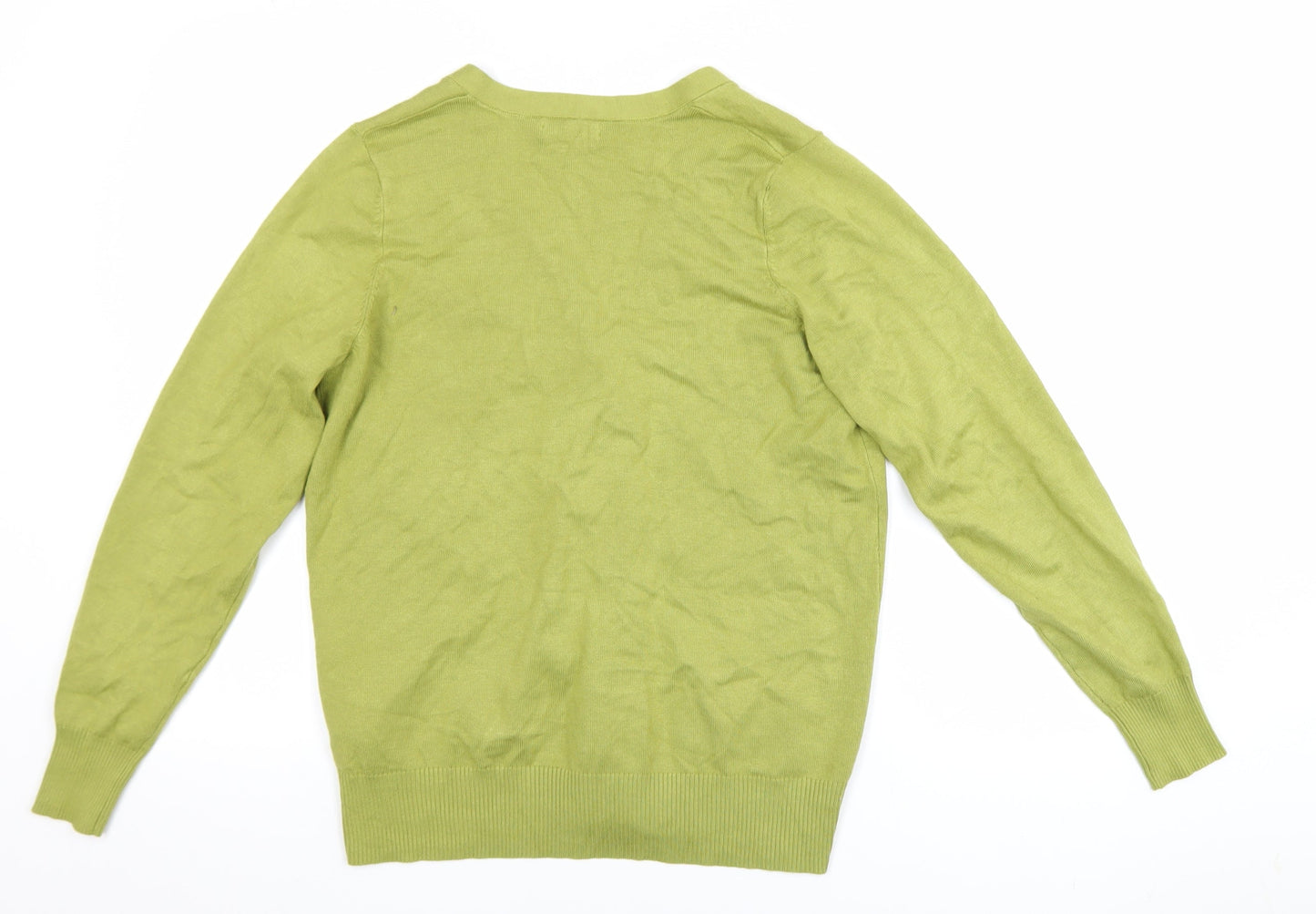 JD Williams Women's Green V-Neck Long Sleeve Cardigan Size 12/14