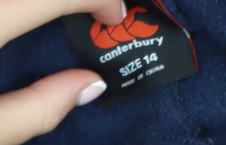 Canterbury Mens Blue Jogger Sweatpants Size 14 Regular Fit