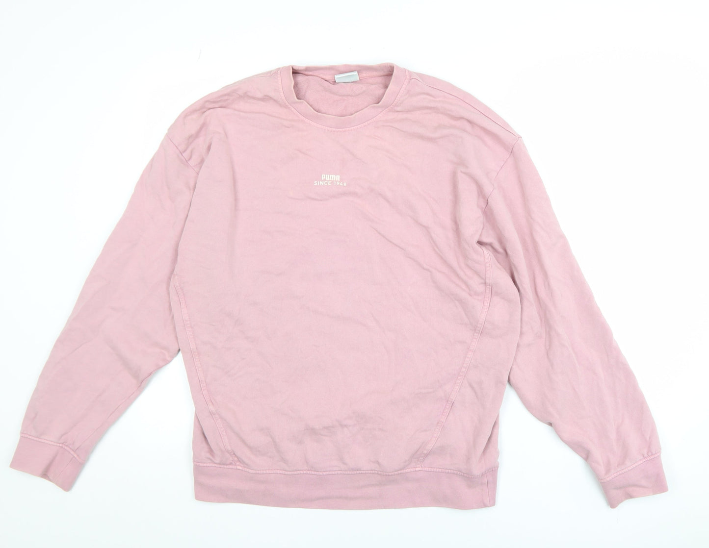 Puma Women's Pink Crew Neck Pullover Sweatshirt Size M