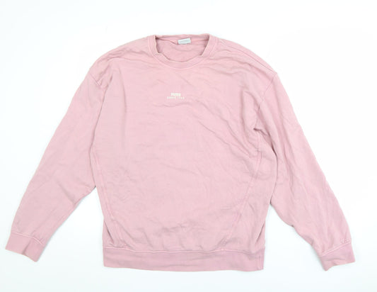 Puma Women's Pink Crew Neck Pullover Sweatshirt Size M