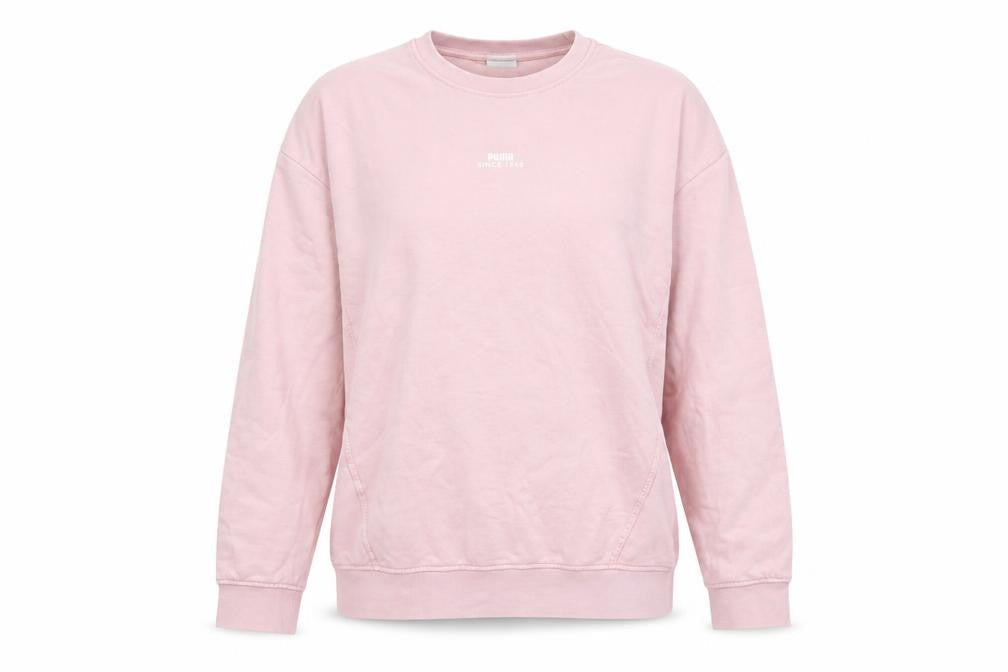 Puma Women's Pink Crew Neck Pullover Sweatshirt Size M