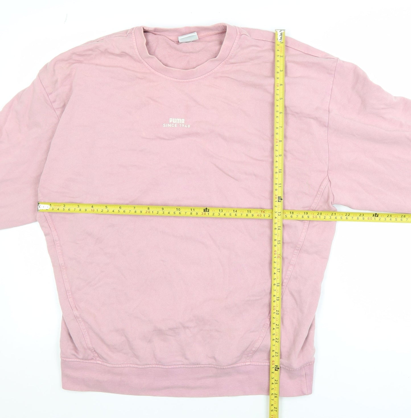 Puma Women's Pink Crew Neck Pullover Sweatshirt Size M