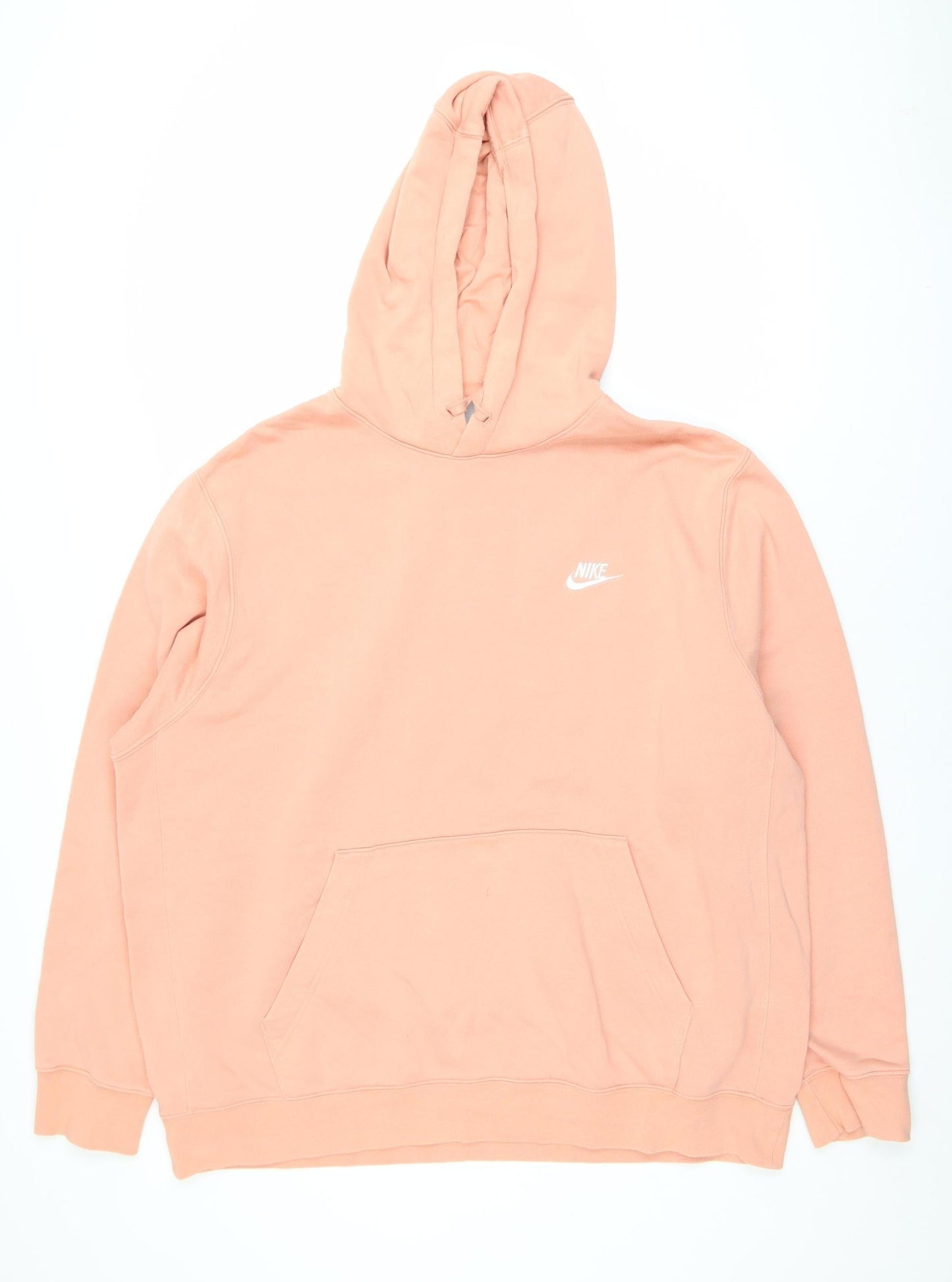 Nike Men's Pink Pullover Hoodie XL Regular Fit Cotton Fleece