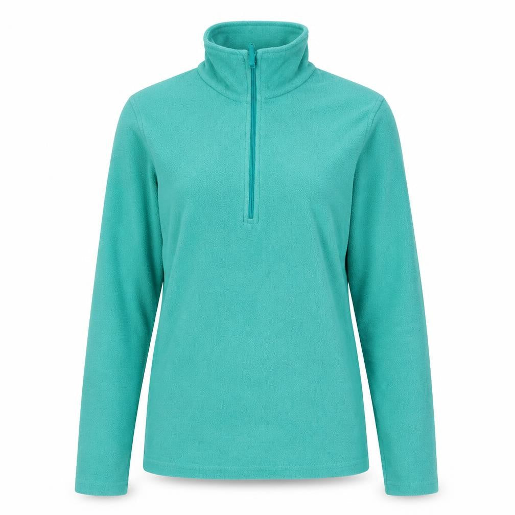 Mountain Warehouse Womens Green XXS 1/2 Zip Fleece Pullover Sweatshirt