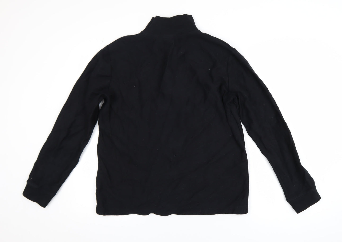 Topman Men's Black Small 1/2 Zip Pullover Sweatshirt