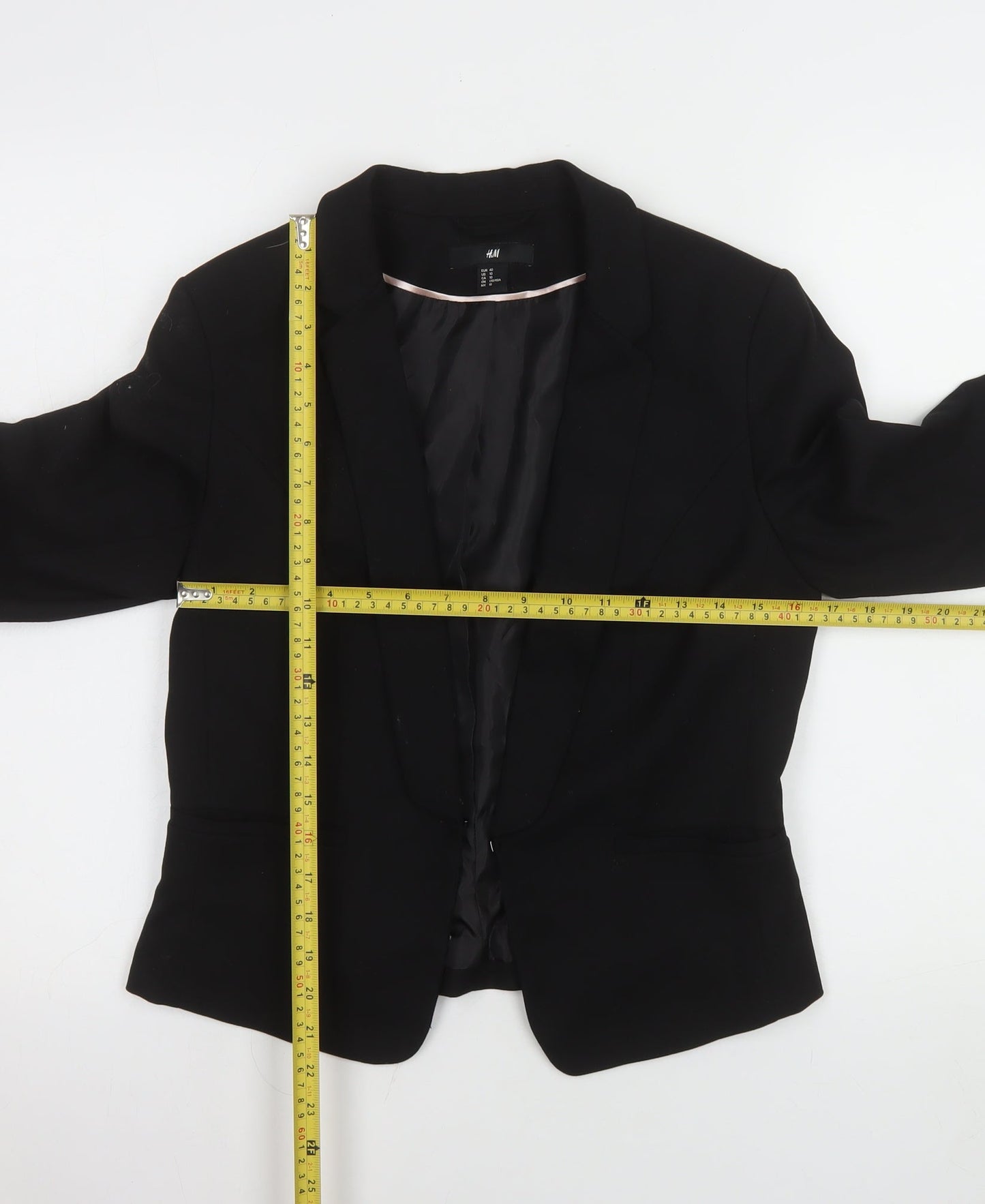 H&M Women's Black Blazer Jacket Size 12 Classic Workwear