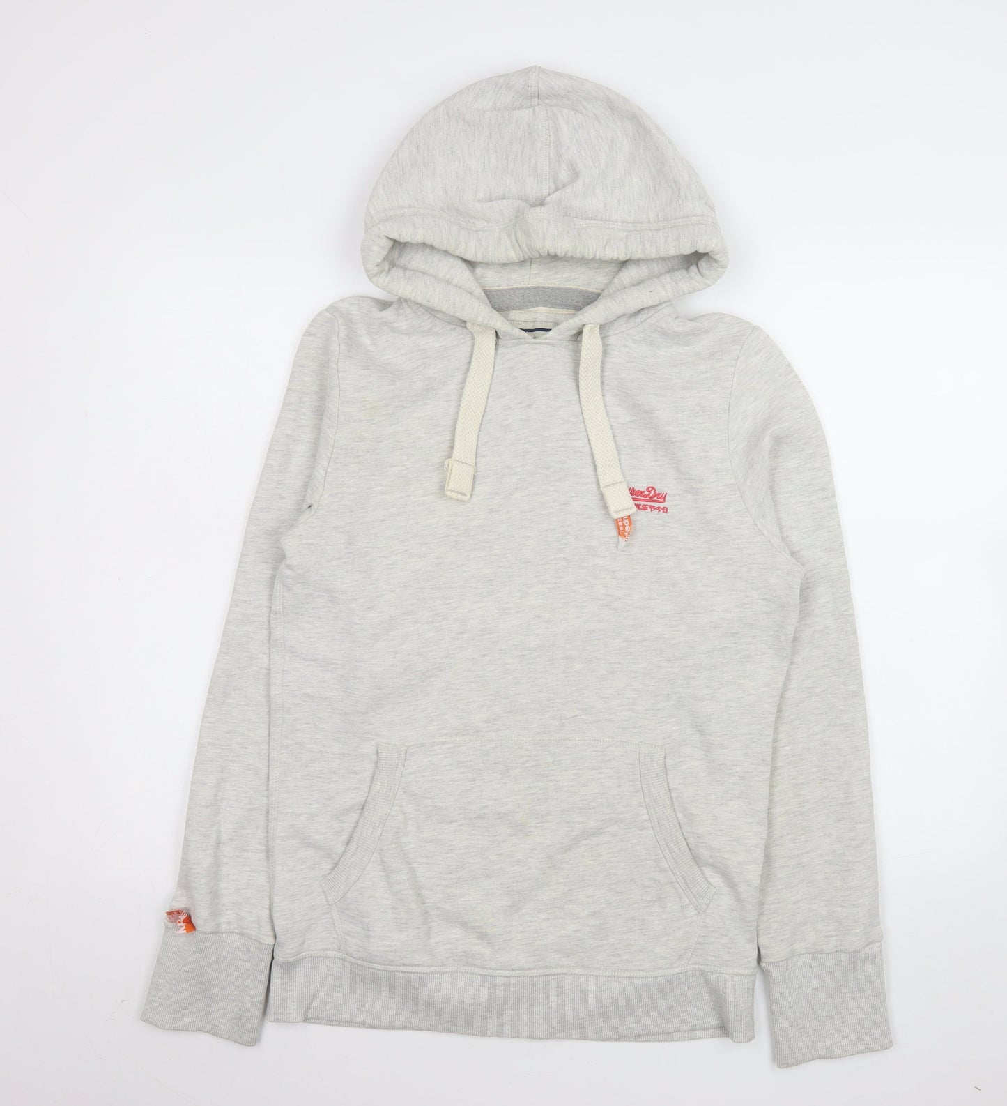 Superdry Women's Grey Pullover Hoodie Size XS Cotton Blend