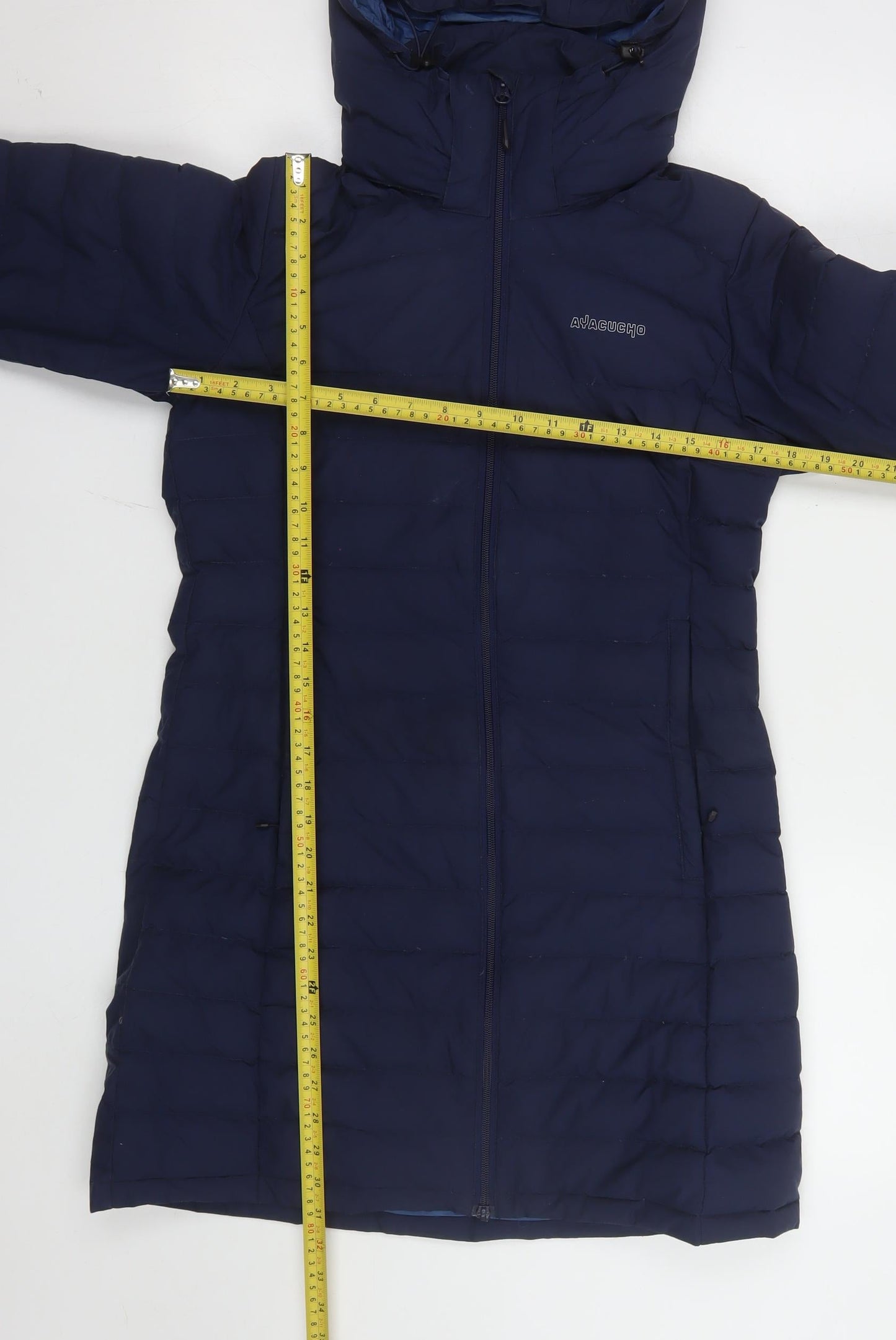 Ayacucho Women's Navy Hooded Down Puffer Jacket Coat Size S