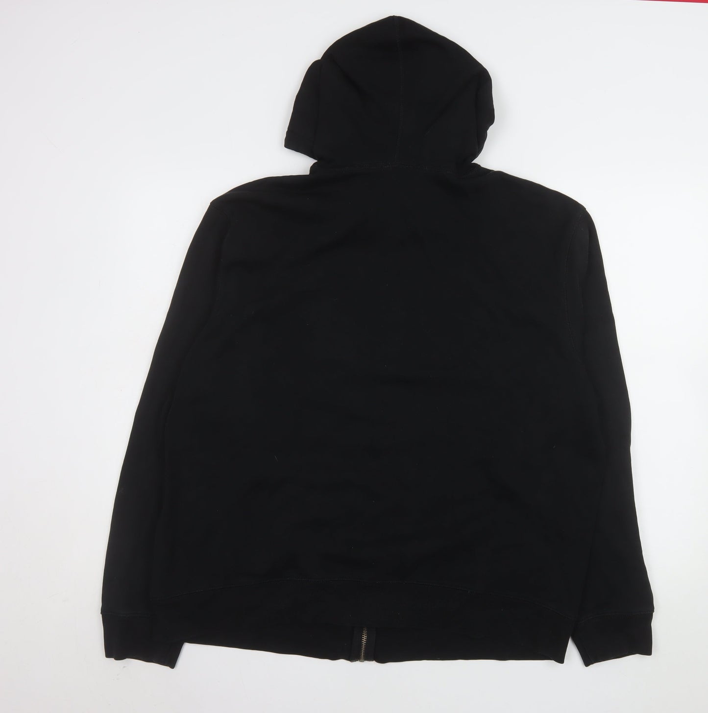 GAP Women's Black XL Full Zip Hooded Cotton Blend Logo Jacket