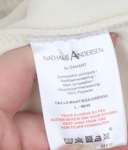 Nathalie Andersen by Damart Women’s Ivory Fleece Jacket Size 18