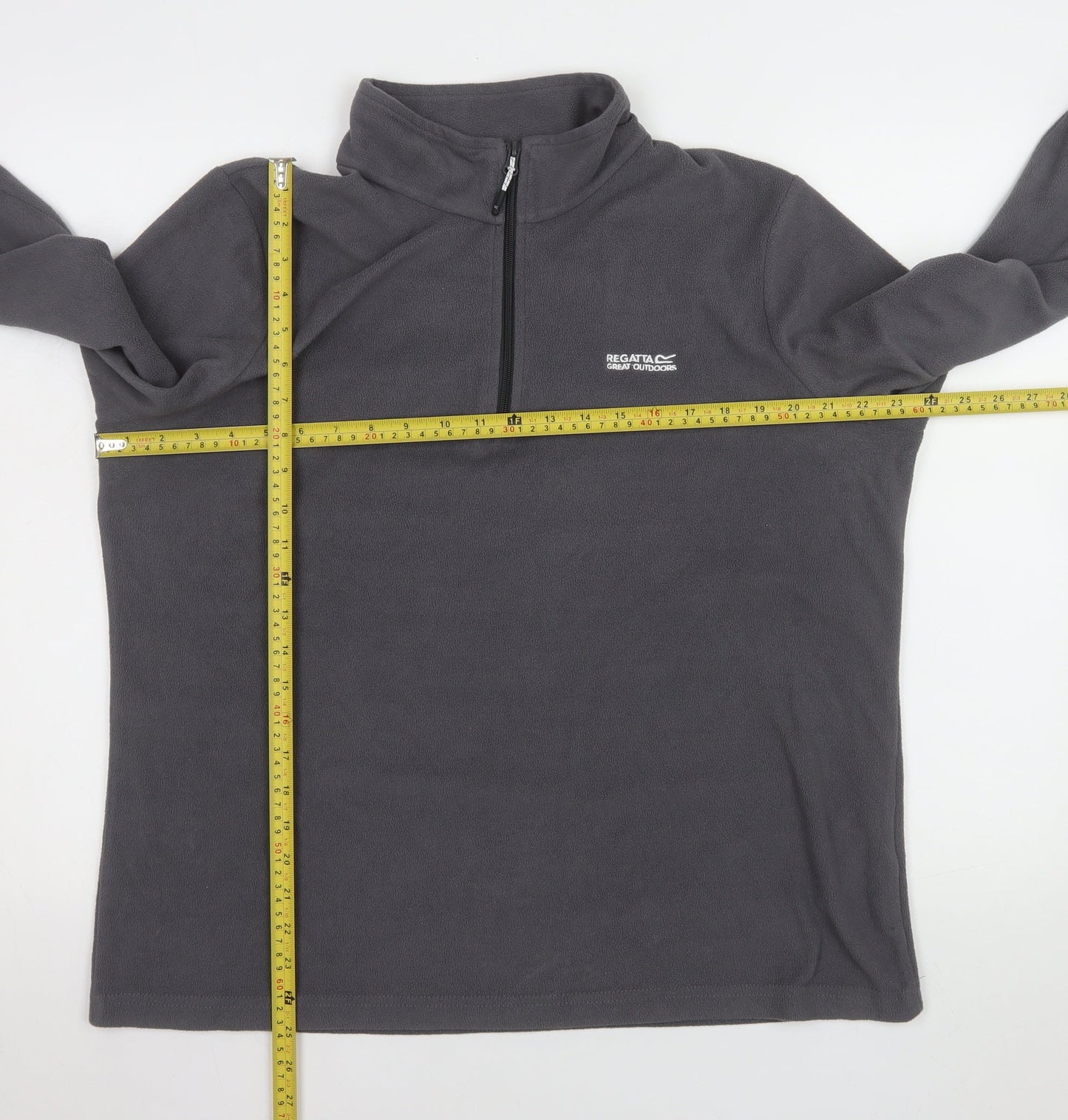 Regatta Great Outdoors Women’s Grey Fleece Pullover UK 18 1/4 Zip Sweatshirt