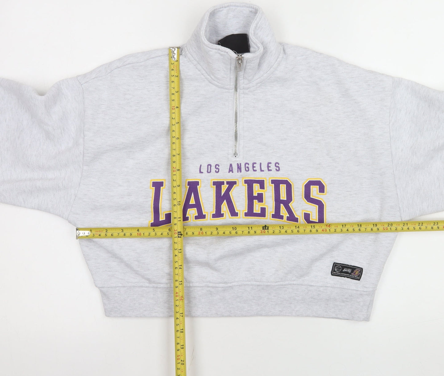 NBA Los Angeles Lakers Grey 1/4 Zip Sweatshirt XS Women's