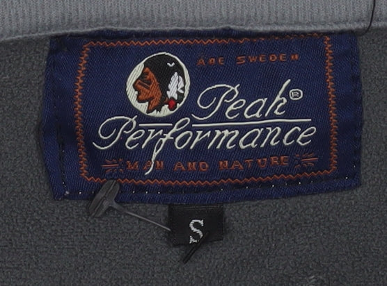 Peak Performance Men Grey Softshell Outdoor Jacket Size S