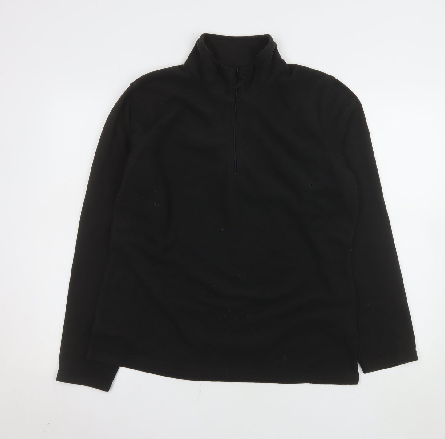Mountain Warehouse Men’s Black Fleece Pullover Sweatshirt L