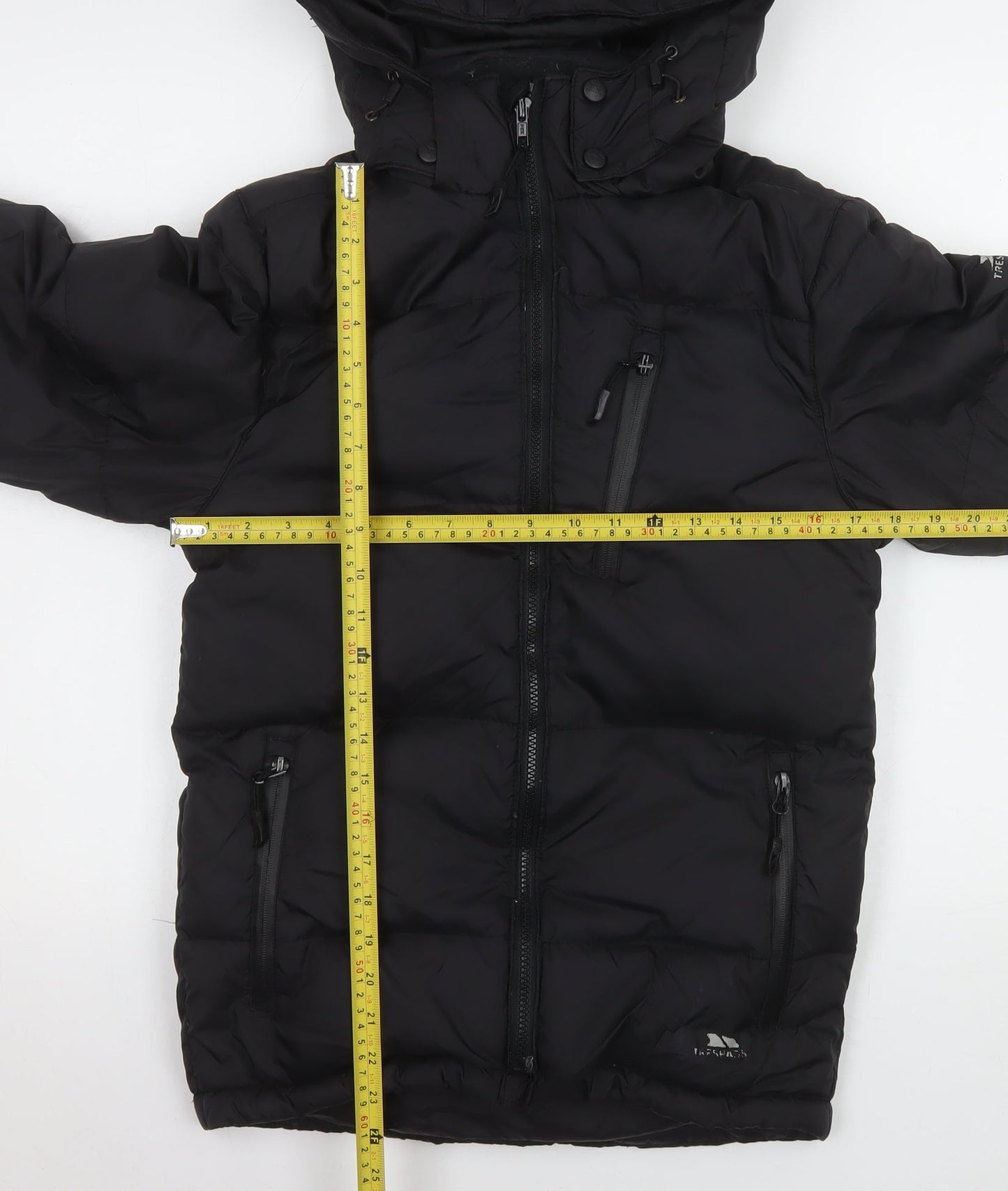 Trespass Men’s Black 2XS Puffer Jacket Hooded Down Insulated Winter Coat