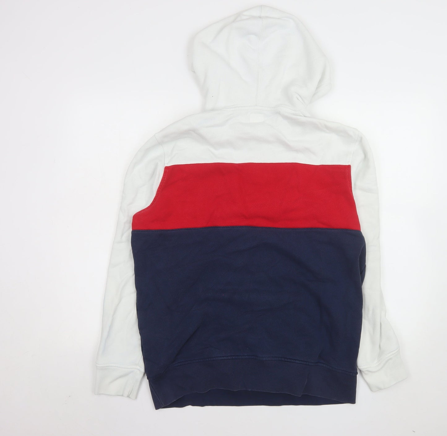 Levi's Men's Colourblock Hoodie White Red Blue Size L Cotton Blend