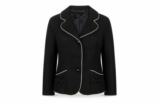 Hobbs Women Black Regular Fit Single-Breasted Blazer Size 12