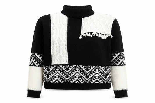 Select Women’s Black Roll Neck Cable-Knit Jumper Size 14