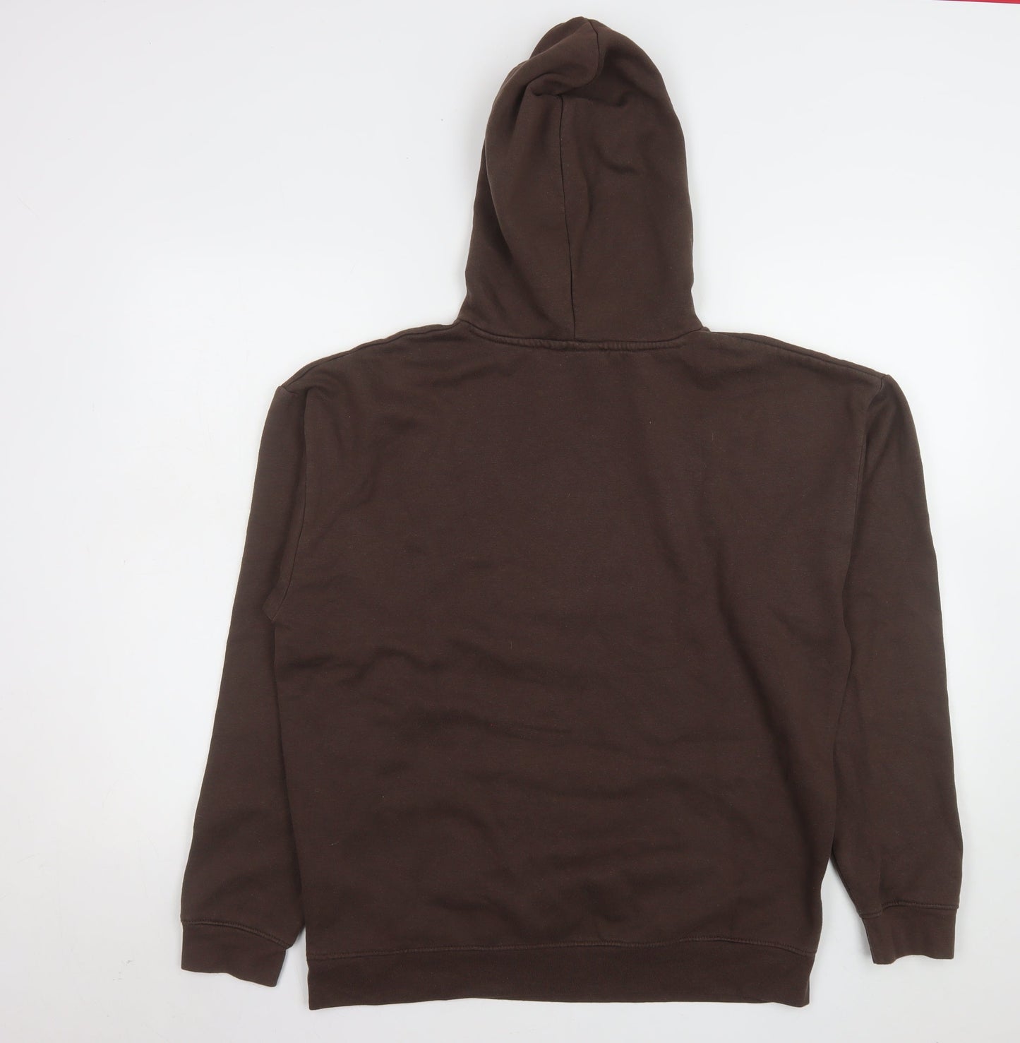 Lilylane London Brown Women's Medium Pullover Hoodie Cotton Blend