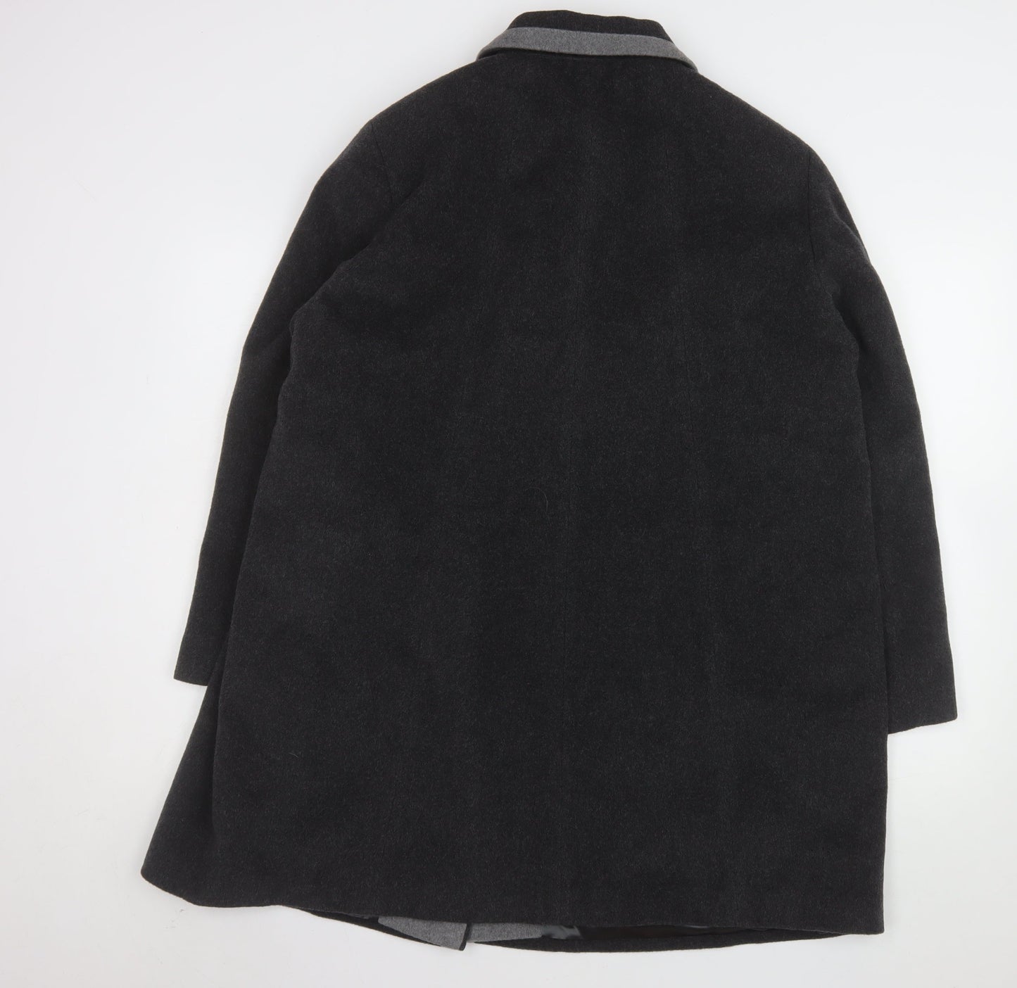 Eastex Women's Black Wool Cashmere Blend Mid-Length Coat Size 16
