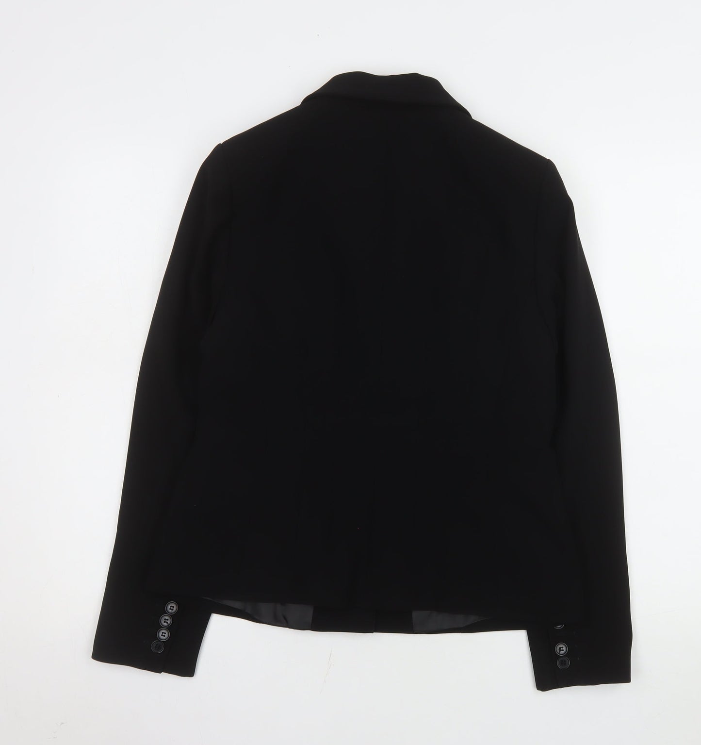 Hobbs Women Black Size 12 Regular Fit Two Button Blazer