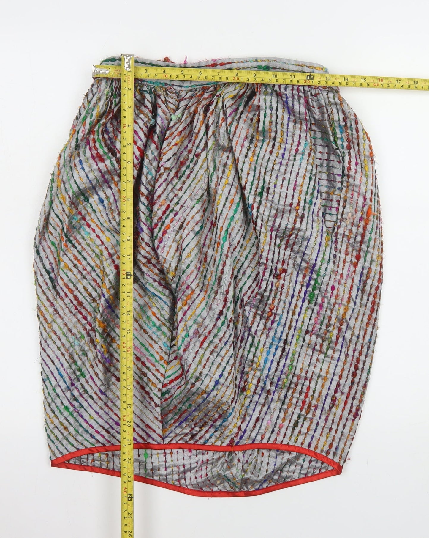 Bora Aksu Women’s Multicoloured Silk Bubble Hem Skirt Size 10