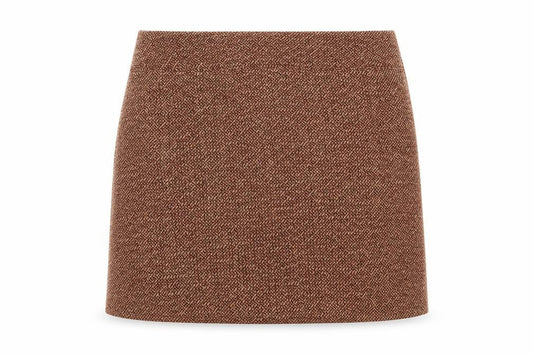 Jigsaw Women Brown Wool Tweed Pencil Skirt Size 12