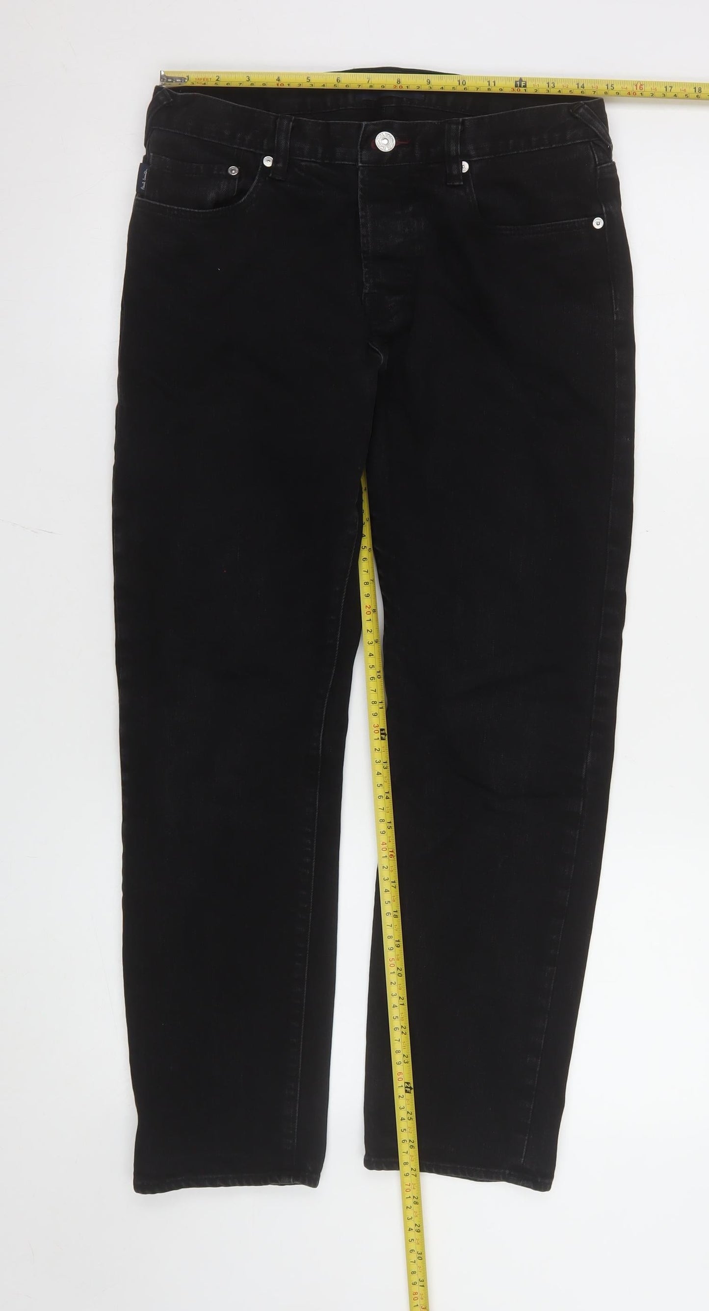 Paul Smith Women's Black Straight Leg Stretch Jeans Size S