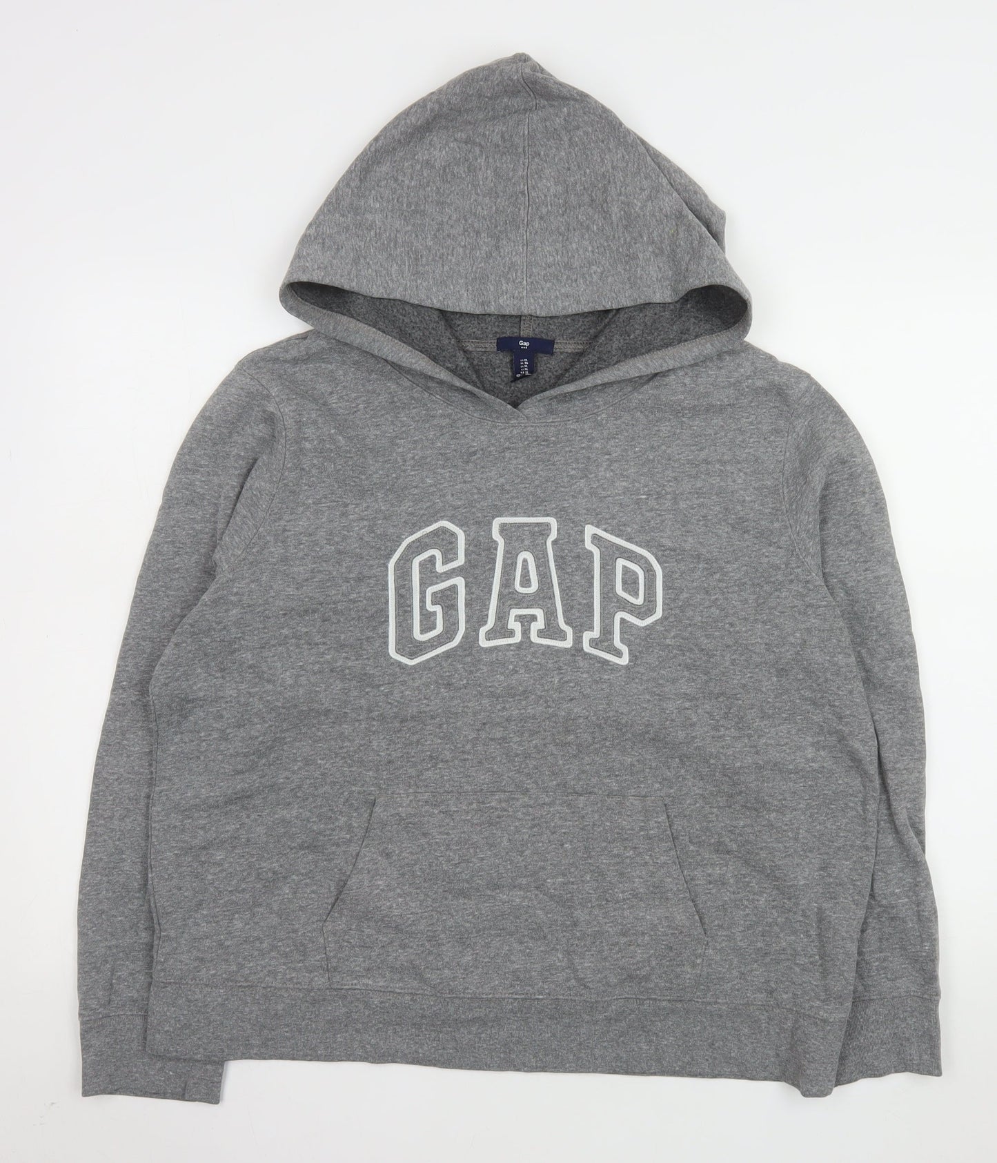 GAP Men’s Grey XL Pullover Logo Hoodie Jersey Cotton Blend