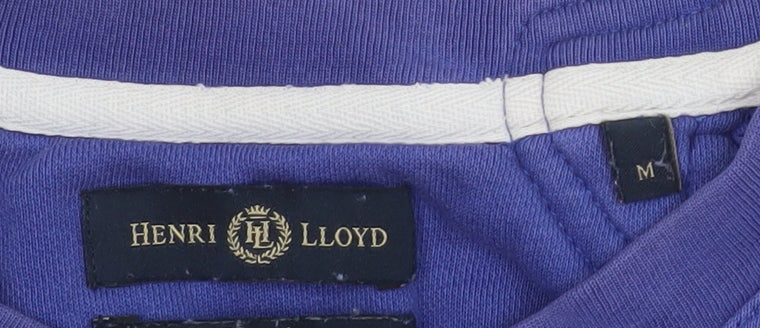 Henri Lloyd Men's Blue M Crew Neck Pullover Logo Sweatshirt