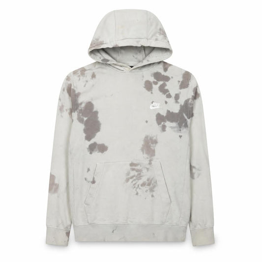 Nike Womens Grey Tie Dye Pullover Hoodie Size S Cotton Blend